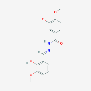 4-[(E)-{[(3,4-dimethoxyphenyl)formamido]imino}methyl]benzoic acid