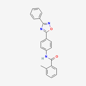 2-methyl-N-(4-(3-phenyl-1,2,4-oxadiazol-5-yl)phenyl)benzamide