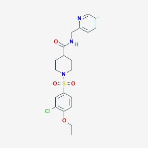 molecular formula C20H24ClN3O4S B7701314 1-(3-chloro-4-ethoxybenzenesulfonyl)-N-(3-methoxypropyl)piperidine-4-carboxamide 