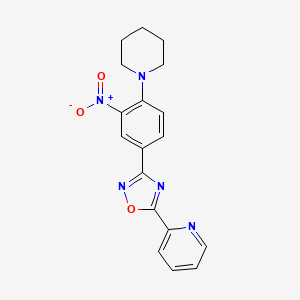 3-(3-nitro-4-(piperidin-1-yl)phenyl)-5-(pyridin-2-yl)-1,2,4-oxadiazole