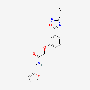 2-(3-(3-ethyl-1,2,4-oxadiazol-5-yl)phenoxy)-N-(furan-2-ylmethyl)acetamide