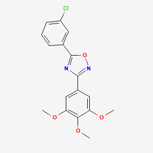 molecular formula C17H15ClN2O4 B7701354 5-(3-chlorophenyl)-3-(3,4,5-trimethoxyphenyl)-1,2,4-oxadiazole 