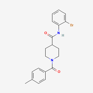 N-(2-bromophenyl)-1-(4-methylbenzoyl)piperidine-4-carboxamide