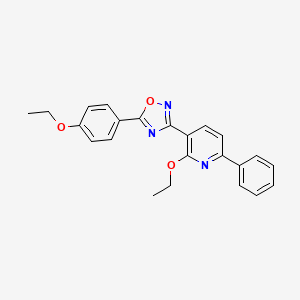 molecular formula C23H21N3O3 B7701408 3-(2-ethoxy-6-phenylpyridin-3-yl)-5-(4-ethoxyphenyl)-1,2,4-oxadiazole 