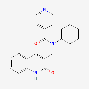 N-cyclohexyl-N-((2-hydroxyquinolin-3-yl)methyl)isonicotinamide