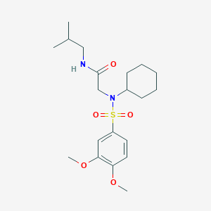 molecular formula C20H32N2O5S B7701426 2-(N-cyclohexyl3,4-dimethoxybenzenesulfonamido)-N-(2-ethoxyphenyl)acetamide 