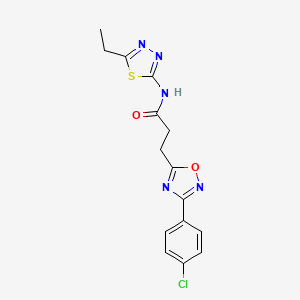 3-(3-(4-chlorophenyl)-1,2,4-oxadiazol-5-yl)-N-(5-ethyl-1,3,4-thiadiazol-2-yl)propanamide