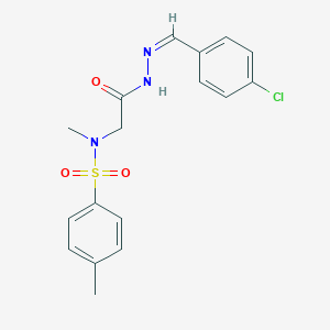 molecular formula C17H18ClN3O3S B7701491 N-({N'-[(Z)-(3-bromophenyl)methylidene]hydrazinecarbonyl}methyl)-N,4-dimethylbenzene-1-sulfonamide 