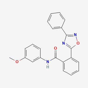 molecular formula C22H17N3O3 B7701508 N-(3-methoxyphenyl)-2-(3-phenyl-1,2,4-oxadiazol-5-yl)benzamide 