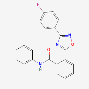 2-(3-(4-fluorophenyl)-1,2,4-oxadiazol-5-yl)-N-phenylbenzamide