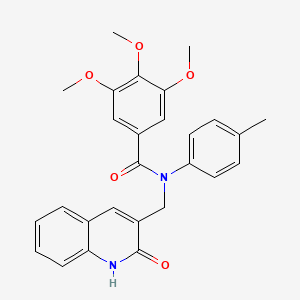 N-((2-hydroxyquinolin-3-yl)methyl)-3,4,5-trimethoxy-N-(p-tolyl)benzamide