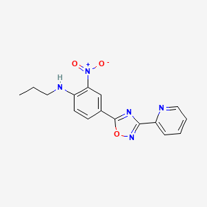 2-nitro-N-propyl-4-(3-(pyridin-2-yl)-1,2,4-oxadiazol-5-yl)aniline