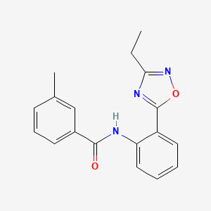 molecular formula C18H17N3O2 B7701601 N-[2-(3-ethyl-1,2,4-oxadiazol-5-yl)phenyl]-3-methylbenzamide 