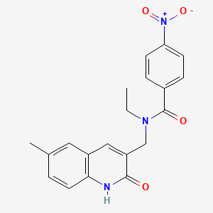 N-ethyl-N-((2-hydroxy-6-methylquinolin-3-yl)methyl)-4-nitrobenzamide