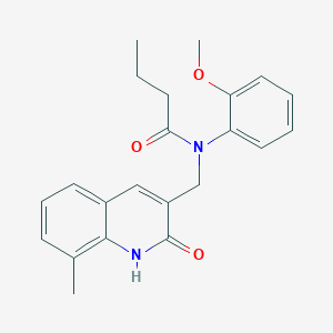 N-((2-hydroxy-8-methylquinolin-3-yl)methyl)-N-(2-methoxyphenyl)butyramide