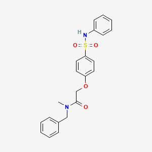 N-benzyl-N-methyl-2-(4-(N-phenylsulfamoyl)phenoxy)acetamide