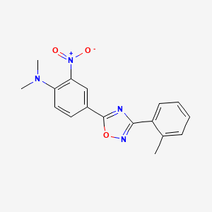 N,N-dimethyl-2-nitro-4-(3-(o-tolyl)-1,2,4-oxadiazol-5-yl)aniline