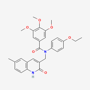 N-(4-ethoxyphenyl)-N-((2-hydroxy-6-methylquinolin-3-yl)methyl)-3,4,5-trimethoxybenzamide