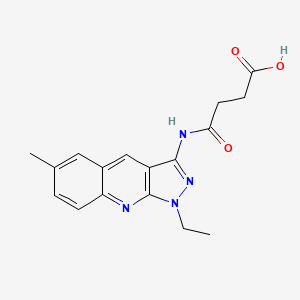 4-((1-ethyl-6-methyl-1H-pyrazolo[3,4-b]quinolin-3-yl)amino)-4-oxobutanoic acid