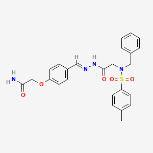 N-[[4-(2-Amino-2-oxoethoxy)phenyl]methylideneamino]-2-[benzyl-(4-methylphenyl)sulfonylamino]acetamide