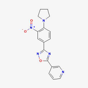 3-(3-nitro-4-(pyrrolidin-1-yl)phenyl)-5-(pyridin-3-yl)-1,2,4-oxadiazole