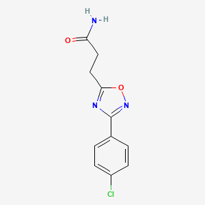 3-[3-(4-Chlorophenyl)-1,2,4-oxadiazol-5-yl]propanamide