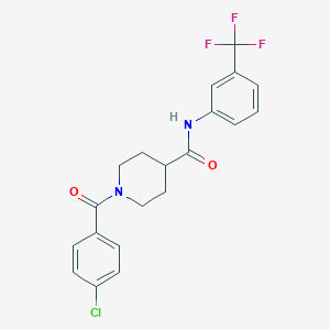 1-(4-chlorobenzoyl)-N-(3-(trifluoromethyl)phenyl)piperidine-4-carboxamide