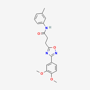 molecular formula C20H21N3O4 B7701767 3-[3-(3,4-dimethoxyphenyl)-1,2,4-oxadiazol-5-yl]-N-(3-methylphenyl)propanamide 