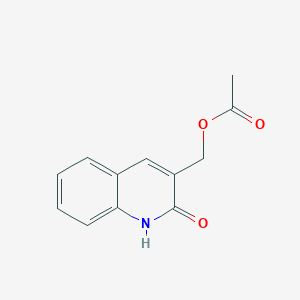 (2-hydroxyquinolin-3-yl)methyl acetate