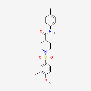 molecular formula C21H26N2O4S B7701808 N-(2,3-dimethylphenyl)-1-(4-methoxy-3-methylbenzenesulfonyl)piperidine-4-carboxamide 