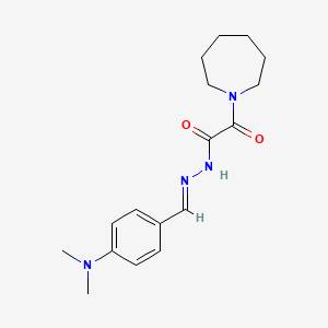 molecular formula C17H24N4O2 B7701818 (E)-2-(azepan-1-yl)-N'-(4-(dimethylamino)benzylidene)-2-oxoacetohydrazide 