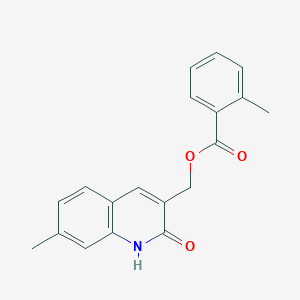 (2-hydroxy-7-methylquinolin-3-yl)methyl 2-methylbenzoate