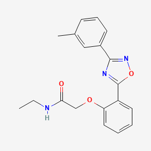 N-ethyl-2-(2-(3-(m-tolyl)-1,2,4-oxadiazol-5-yl)phenoxy)acetamide