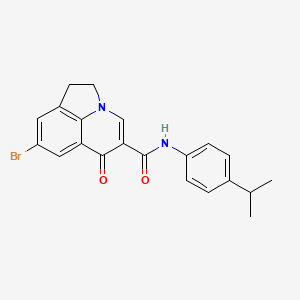 molecular formula C21H19BrN2O2 B7701838 8-bromo-N-(4-isopropylphenyl)-6-oxo-2,6-dihydro-1H-pyrrolo[3,2,1-ij]quinoline-5-carboxamide 