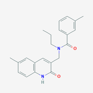 molecular formula C22H24N2O2 B7701869 N-((2-hydroxy-6-methylquinolin-3-yl)methyl)-3-methyl-N-propylbenzamide 