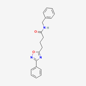 molecular formula C19H19N3O2 B7701879 N-benzyl-4-(3-phenyl-1,2,4-oxadiazol-5-yl)butanamide 