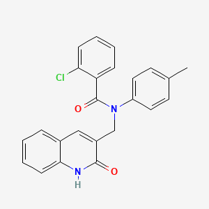 2-chloro-N-((2-hydroxyquinolin-3-yl)methyl)-N-(p-tolyl)benzamide