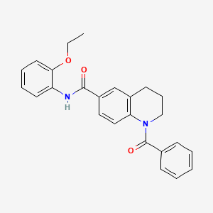 1-benzoyl-N-(3-chloro-4-methoxyphenyl)-1,2,3,4-tetrahydroquinoline-6-carboxamide