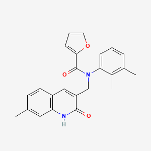 N-(2,3-dimethylphenyl)-N-((2-hydroxy-7-methylquinolin-3-yl)methyl)furan-2-carboxamide