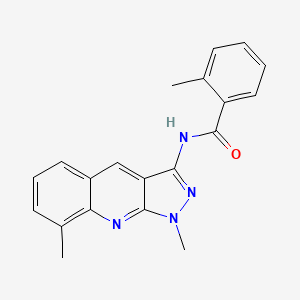 N-(1,8-dimethyl-1H-pyrazolo[3,4-b]quinolin-3-yl)-2-methylbenzamide