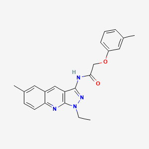 N-(1-ethyl-6-methyl-1H-pyrazolo[3,4-b]quinolin-3-yl)-2-(m-tolyloxy)acetamide