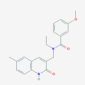 molecular formula C21H22N2O3 B7701969 N-ethyl-N-((2-hydroxy-6-methylquinolin-3-yl)methyl)-3-methoxybenzamide CAS No. 5272-63-9