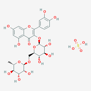 molecular formula C27H30O16.H2SO4 B077020 芦丁硫酸盐 CAS No. 12768-44-4