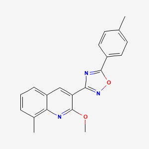 3-(2-methoxy-8-methylquinolin-3-yl)-5-(p-tolyl)-1,2,4-oxadiazole