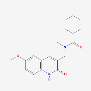 molecular formula C19H24N2O3 B7702018 N-((2-hydroxy-6-methoxyquinolin-3-yl)methyl)-N-methylcyclohexanecarboxamide 