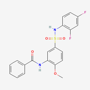 N-{5-[(3-chloro-4-fluorophenyl)sulfamoyl]-2-methoxyphenyl}benzamide