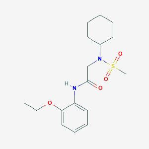 molecular formula C17H26N2O4S B7702041 2-(N-cyclohexylmethylsulfonamido)-N-(2-ethoxyphenyl)acetamide 