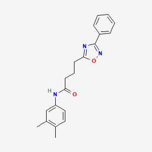 N-(3,4-dimethylphenyl)-4-(3-phenyl-1,2,4-oxadiazol-5-yl)butanamide