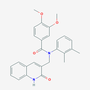 N-(2,3-dimethylphenyl)-N-((2-hydroxyquinolin-3-yl)methyl)-3,4-dimethoxybenzamide