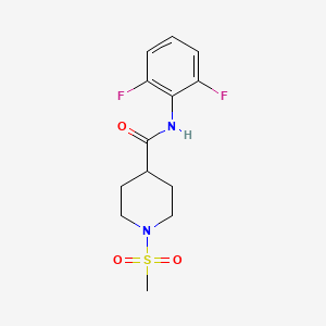 molecular formula C13H16F2N2O3S B7702069 N-(2,6-difluorophenyl)-1-(methylsulfonyl)piperidine-4-carboxamide 